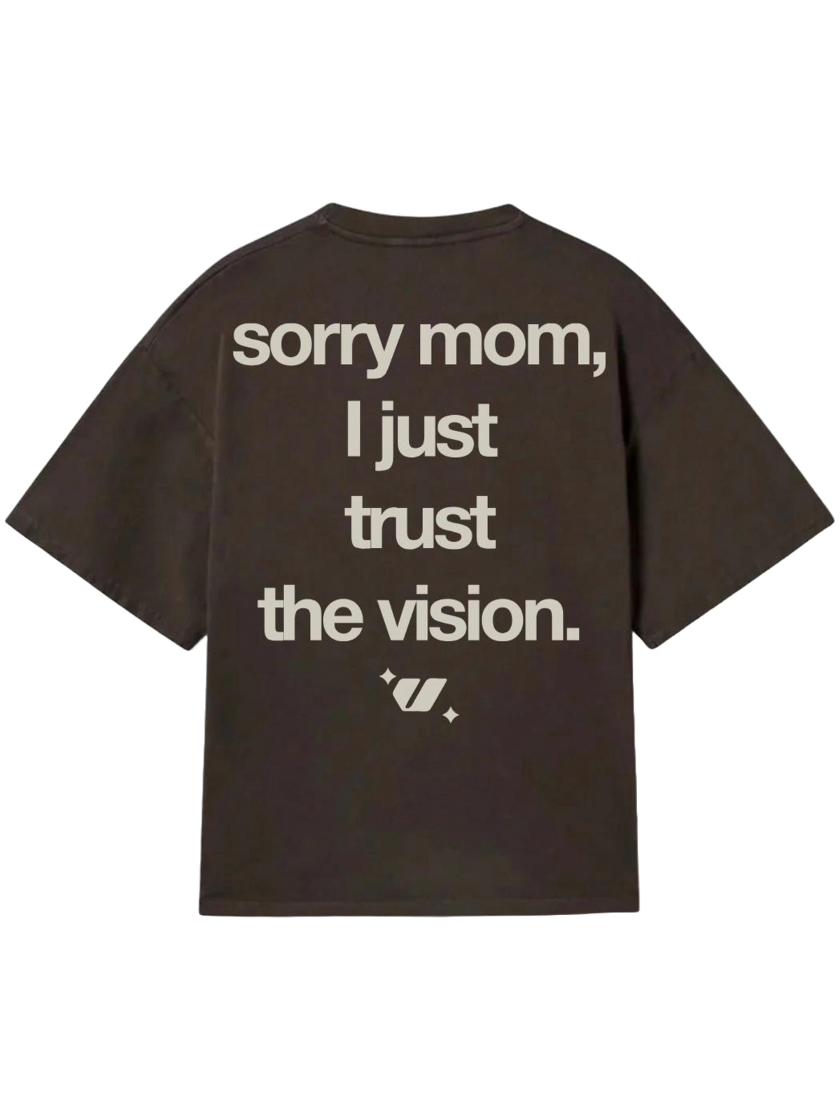 Camiseta "SORRY MOM," café